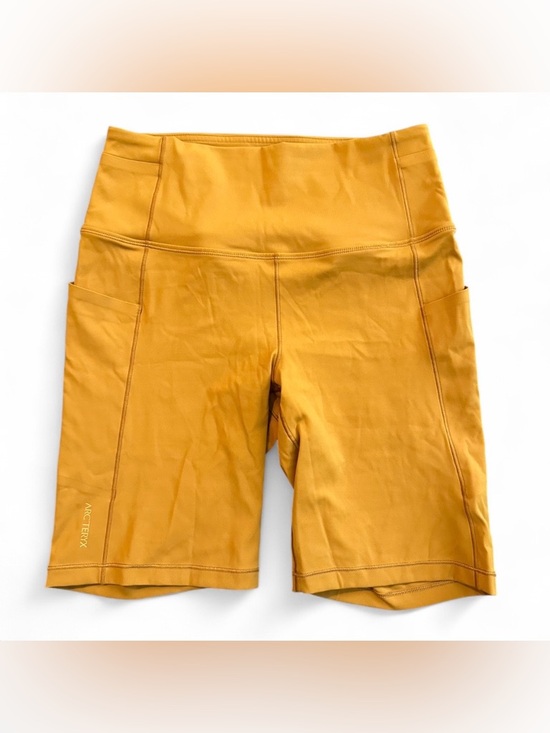 Arc'teryx Essent High-Rise Short 8 Inch Inseam XS Revel Gold - Picture 3 of 5